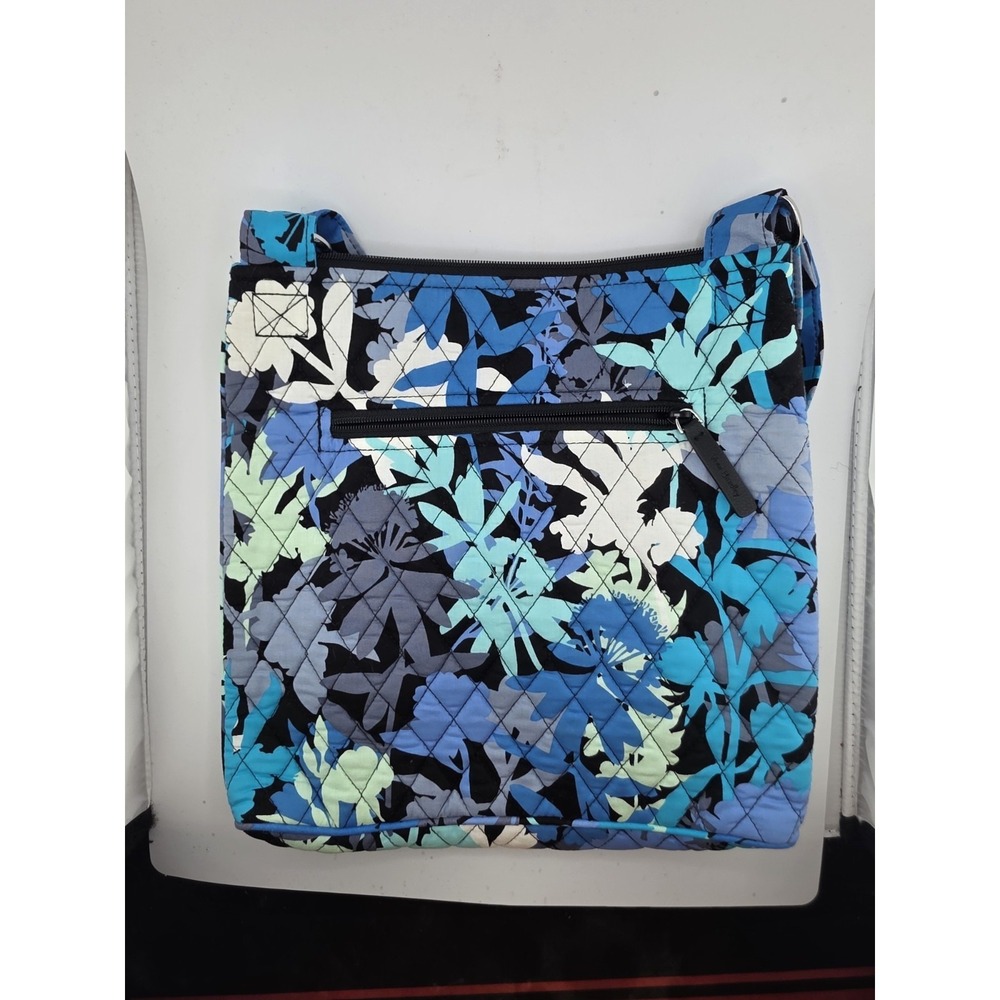 Vera Bradley Blue Turquoise Camo Floral Crossbody Shoulder Bag Purse Retired - Picture 3 of 5